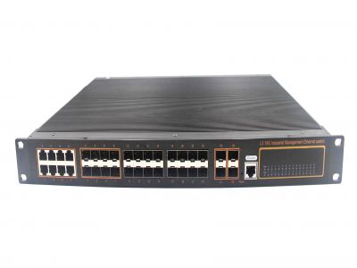 24千兆光+8千兆電+4個(gè)萬兆SFP+ 萬兆網(wǎng)管型機(jī)架式工業(yè)匯聚交換機(jī) 24千兆光+8千兆電+4個(gè)萬兆SFP+ 萬兆網(wǎng)管型機(jī)架式工業(yè)匯聚交換機(jī)